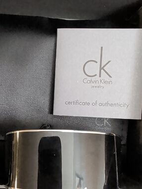 Calvin Klein Men's Polished Silver Cuff Links - Silver